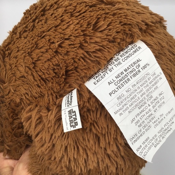 STAR Wars Chewbacca Hide Away Friends Plush Stuffed Animal Pillow 14" Wookie - Picture 5 of 7